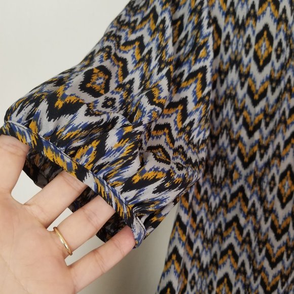 Fab'rik Boho 3/4 sleeve low back midi dress women's size Small (298) - Picture 3 of 6